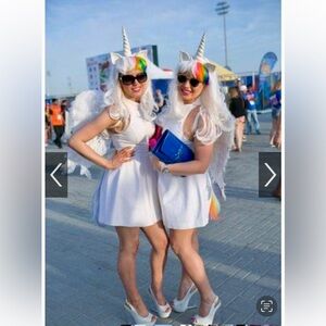 Karen Millen white collared high neck mini dress